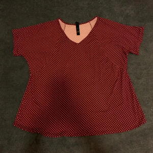 Agnes & Dora V-neck Polka Dot T-Shirt